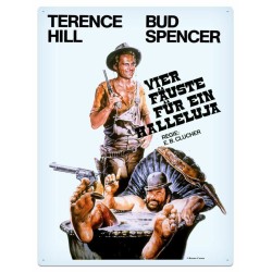 Bud Spencer & Terence Hill panneau métal Vier Fäuste für ein Halleluja 30 x 40 cm | 4250778167801