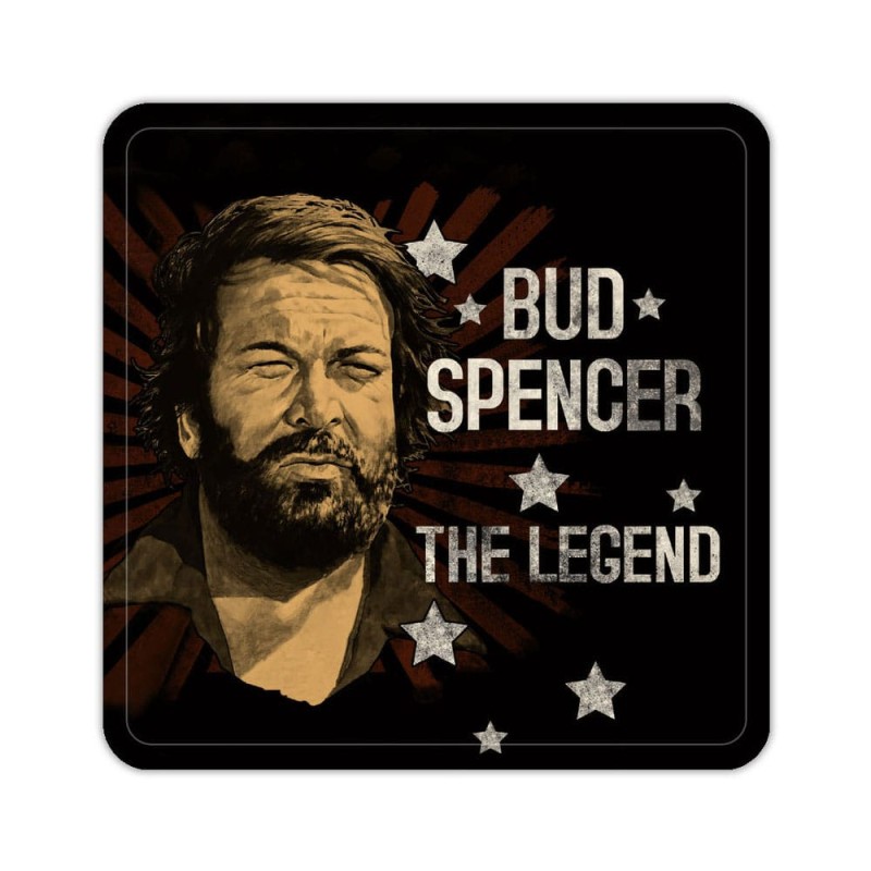 Bud Spencer Tin coasters The Legend 10 x 10 cm | 4250778143881