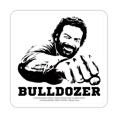 Bud Spencer Tin coasters Bulldozer 10 x 10 cm | 4250778167962