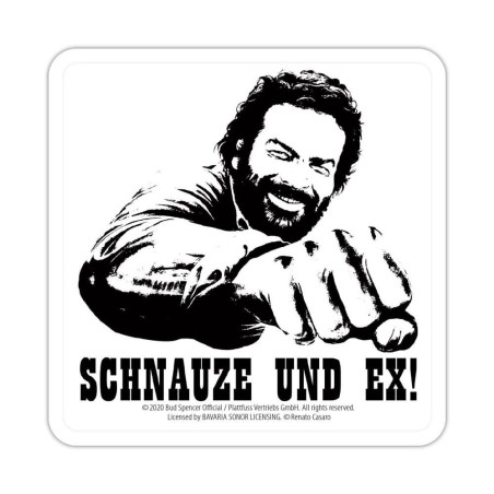 Bud Spencer Tin coasters Schnauze und Ex 10 x 10 cm | 4250778167979