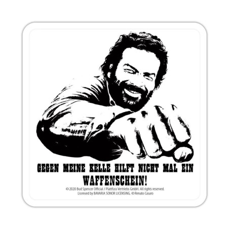 Bud Spencer Tin coasters Kelle 10 x 10 cm | 4250778167993