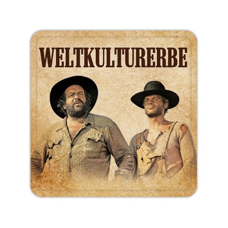 Bud Spencer & Terence Hill Tin coasters Weltkulturerbe 10 x 10 cm | 4250778143904