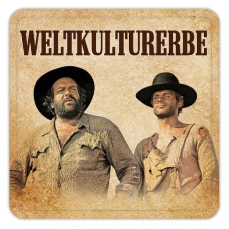 Bud Spencer & Terence Hill Tin coasters Weltkulturerbe 10 x 10 cm | 4250778143904