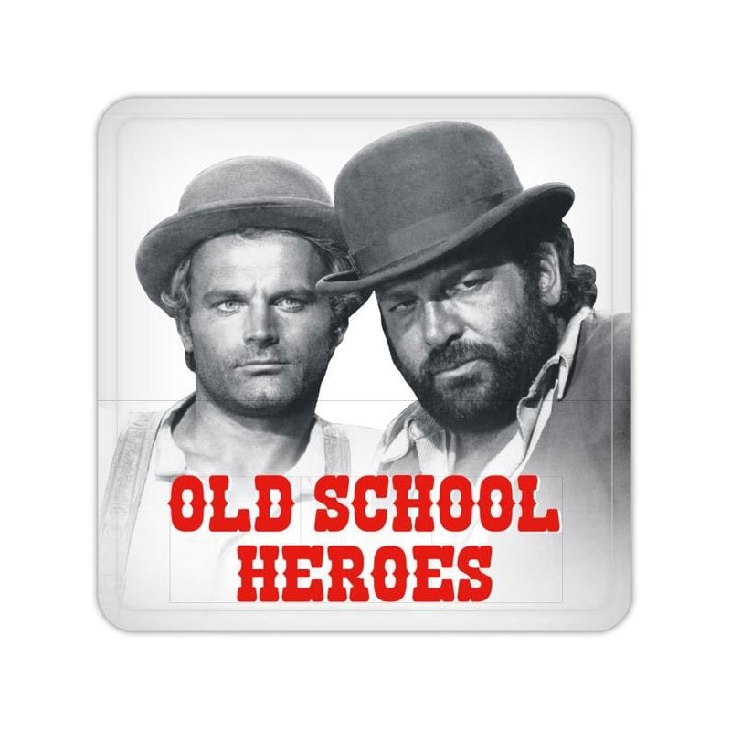 Bud Spencer & Terence Hill Tin coasters Old School Heroes 10 x 10 cm | 4250778143911