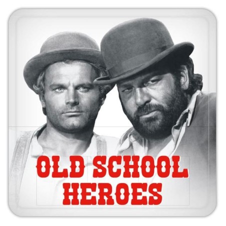 Bud Spencer & Terence Hill Tin coasters Old School Heroes 10 x 10 cm | 4250778143911