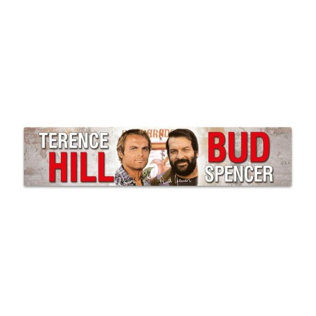 Bud Spencer & Terence Hill Tin Sign with Magnet Autogramm 16 x 3,5 cm | 4250778167863