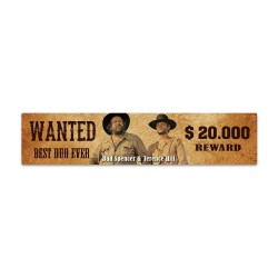 Bud Spencer & Terence Hill panneau métal avec aimant Wanted 16 x 3,5 cm | 4250778167900