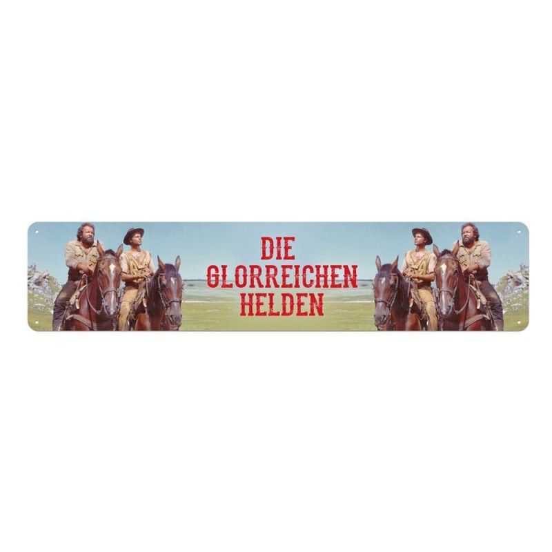 Bud Spencer & Terence Hill Tin Sign Die glorreichen Helden 46 x 10 cm | 4250778143416