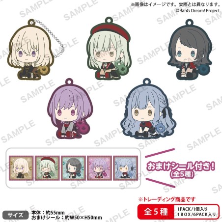 BanG Dream! Keyholder Rubber Charms Ave Mujica 5 cm Assortment (6) | 4570194391797