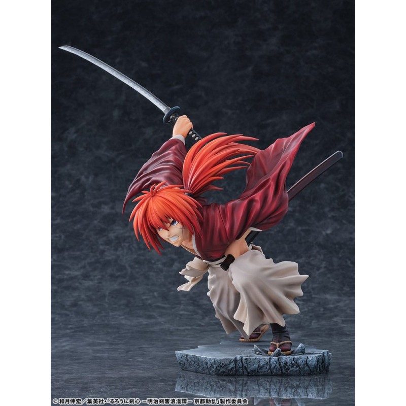 Rurouni Kenshin: Meiji Kenkaku Romantan Kyoto Douran statuette PVC 1/6 Kenshin Himura Amakakeruryuunohirameki Ver. 26 cm   | 4573629960056