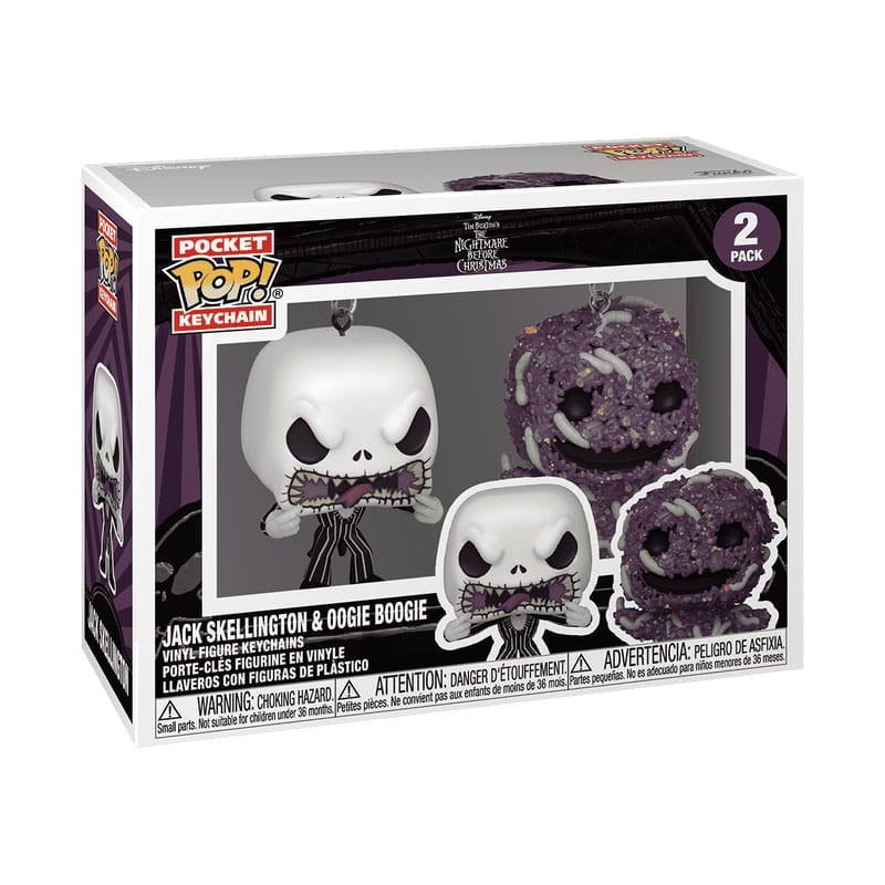 L'Étrange Noël de monsieur Jack pack 2 porte-clés POP! Vinyl Jack/Oogie 4 cm | 0889698824026