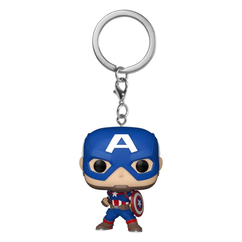 Marvel présentoir porte-clés POP! Vinyl New Classics - Captain America 4 cm (12) | 0889698824927