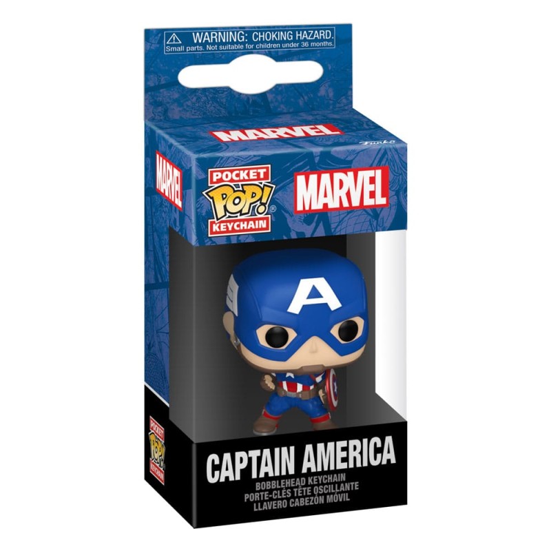Marvel présentoir porte-clés POP! Vinyl New Classics - Captain America 4 cm (12) | 0889698824927