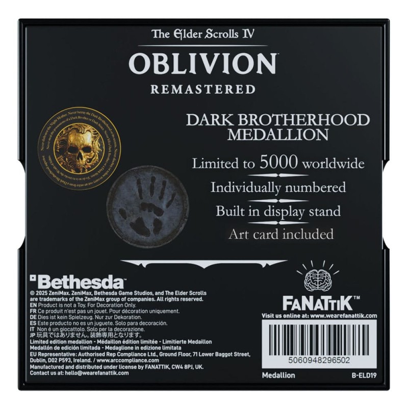 The Elder Scrolls IV: Oblivion Medallion Dark Brotherhood | 5060948296502