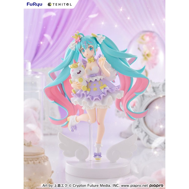 Hatsune Miku Tenitol PVC Statue Hatsune Miku Yumekawa Princess Lavender Ver. 21 cm | 4580736407510