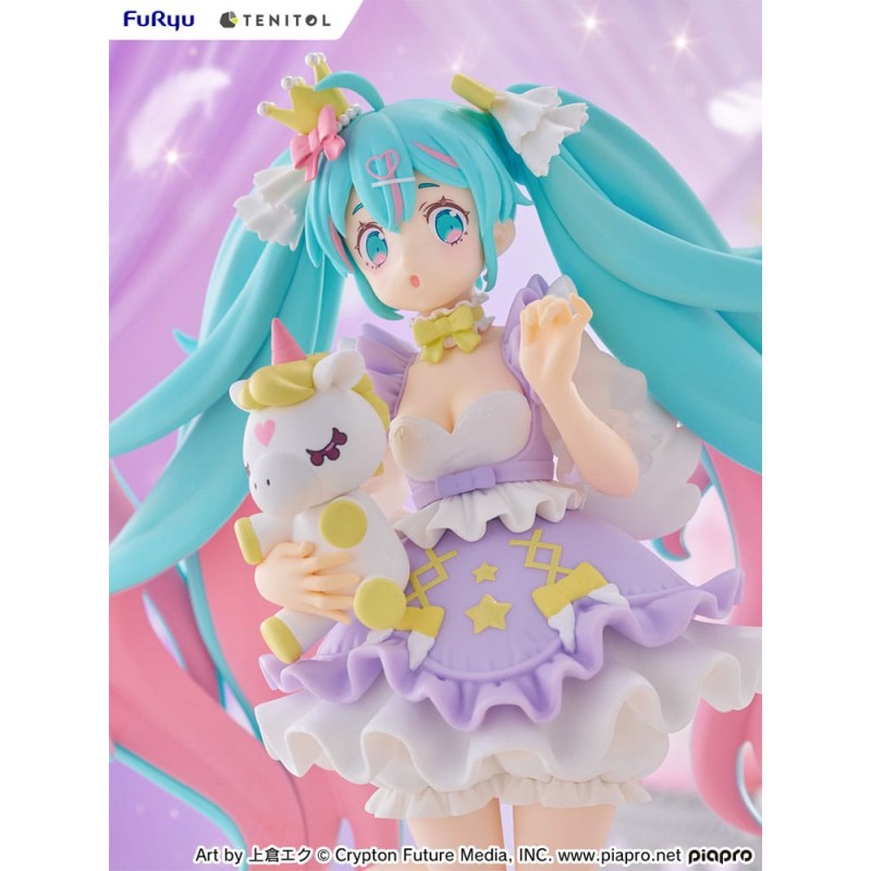 Hatsune Miku Tenitol PVC Statue Hatsune Miku Yumekawa Princess Lavender Ver. 21 cm | 4580736407510