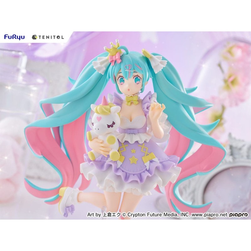 Hatsune Miku Tenitol PVC Statue Hatsune Miku Yumekawa Princess Lavender Ver. 21 cm | 4580736407510