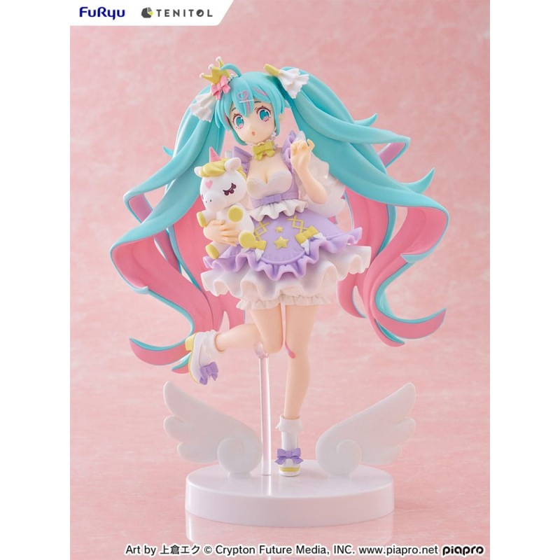 Hatsune Miku Tenitol PVC Statue Hatsune Miku Yumekawa Princess Lavender Ver. 21 cm | 4580736407510