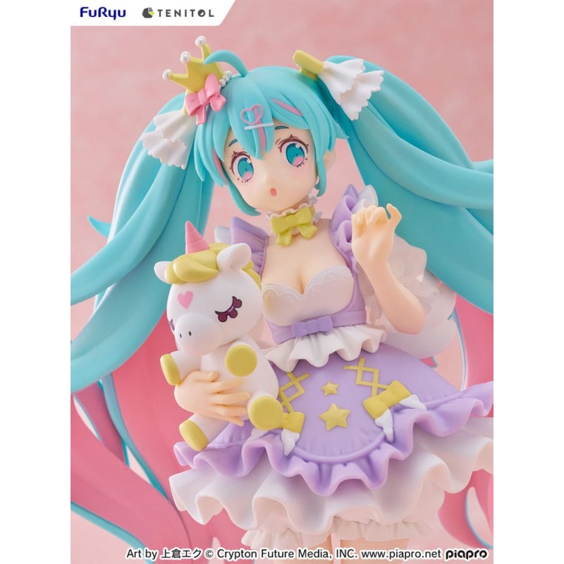 Hatsune Miku Tenitol PVC Statue Hatsune Miku Yumekawa Princess Lavender Ver. 21 cm | 4580736407510