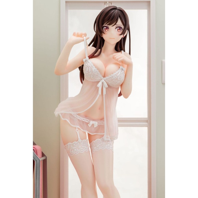 Rent-A-Girlfriend PVC Statue 1/6 Chizuru Mizuhara See-through lingerie figure angel white Ver. 23 cm | 4570000500153