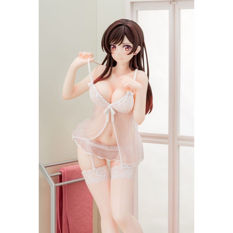 Rent-A-Girlfriend PVC Statue 1/6 Chizuru Mizuhara See-through lingerie figure angel white Ver. 23 cm | 4570000500153