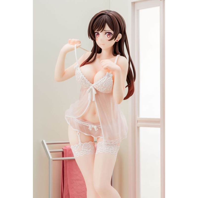 Rent-A-Girlfriend PVC Statue 1/6 Chizuru Mizuhara See-through lingerie figure angel white Ver. 23 cm | 4570000500153