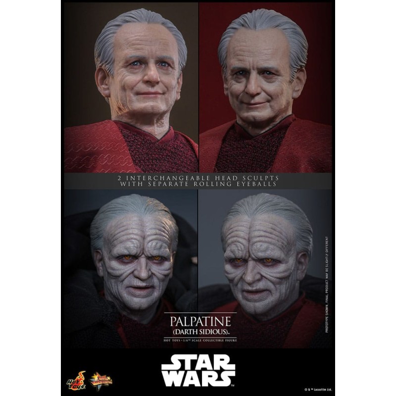 Star Wars, épisode III : La Revanche des Sith figurine 1/6 Palpatine (Darth Sidious) 29 cm | 4895228621610