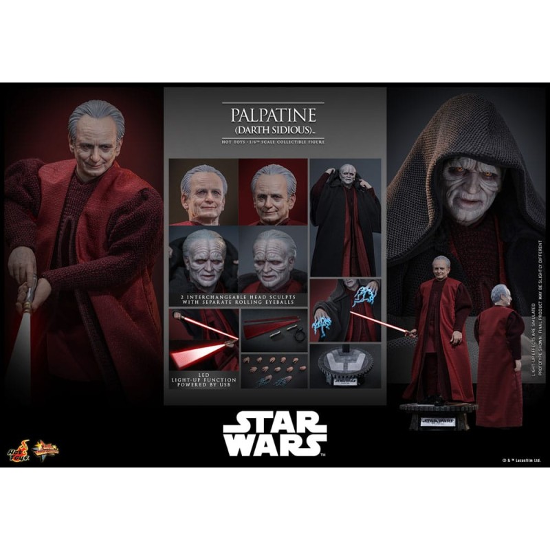 Star Wars, épisode III : La Revanche des Sith figurine 1/6 Palpatine (Darth Sidious) 29 cm | 4895228621610