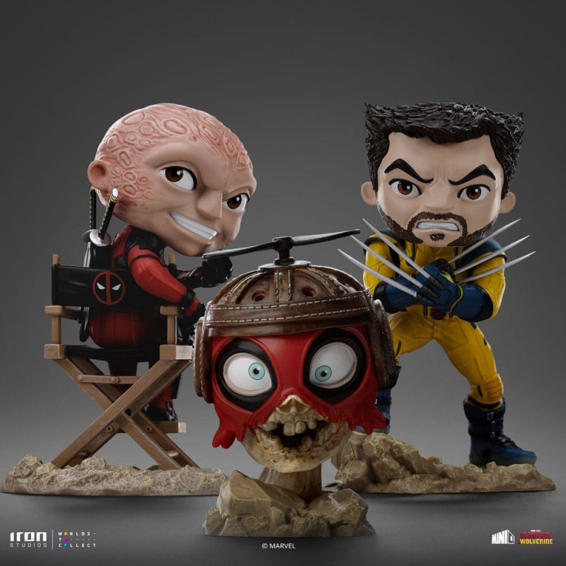 Deadpool & Wolverine Mini Co. PVC Figure Deadpool and Wolverine set Unmasked 14 cm  | 0618231955817