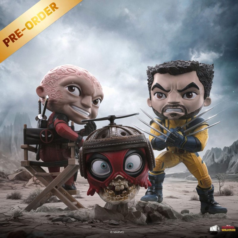 Deadpool & Wolverine Mini Co. PVC Figure Deadpool and Wolverine set Unmasked 14 cm  | 0618231955817