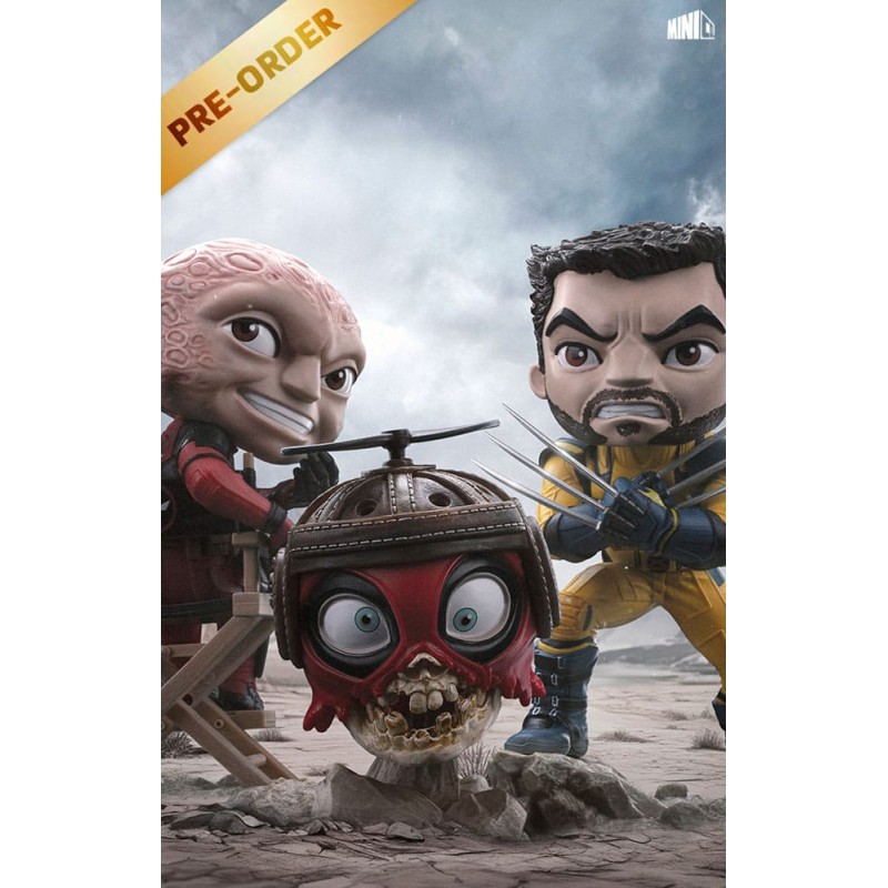 Deadpool & Wolverine Mini Co. PVC Figure Deadpool and Wolverine set Unmasked 14 cm  | 0618231955817