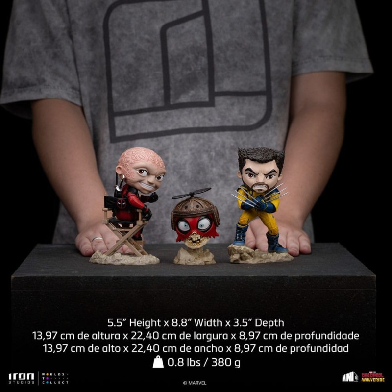 Deadpool & Wolverine Mini Co. PVC Figure Deadpool and Wolverine set Unmasked 14 cm  | 0618231955817
