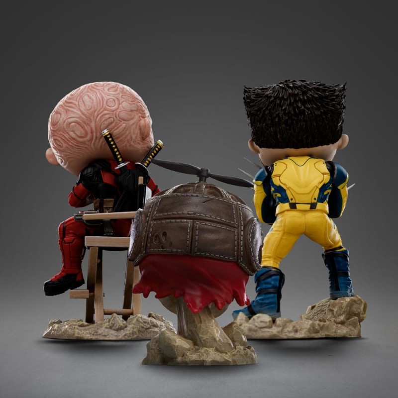 Deadpool & Wolverine Mini Co. PVC Figure Deadpool and Wolverine set Unmasked 14 cm  | 0618231955817