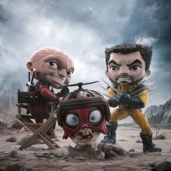 Deadpool & Wolverine Mini Co. PVC Figure Deadpool and Wolverine set Unmasked 14 cm  | 0618231955817
