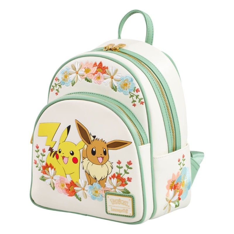 Pokemon by Loungefly Mini Backpack Pikachu & Eevee Floral | 0671803507845