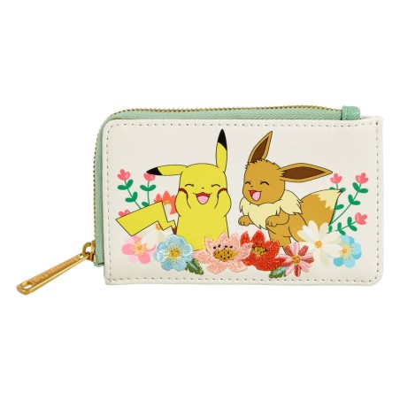 Pokemon by Loungefly Porte-monnaie Pikachu & Eevee Floral | 0671803507852
