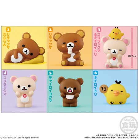 Rilakkuma Friends Soft Vinyl Figures 6 cm Wave 4 Display (12) | 4549660464532