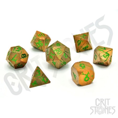 CritStones Metal Dice Set Gorgon Gaze (7) | 8721008309798