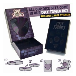 CritStones Liquid Core Dice Set Orbital Tide (silver ink) (7) | 8721117600458