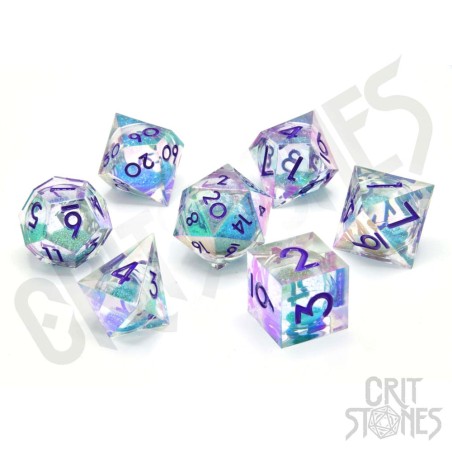 CritStones Liquid Core Dice Set Fantasia Fluid Electroplated  (7) | 8721117601097