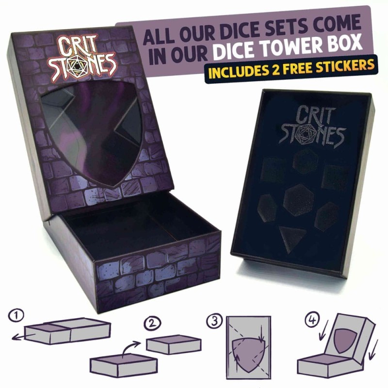 CritStones Liquid Core Dice Set Fantasia Fluid Electroplated  (7) | 8721117601097