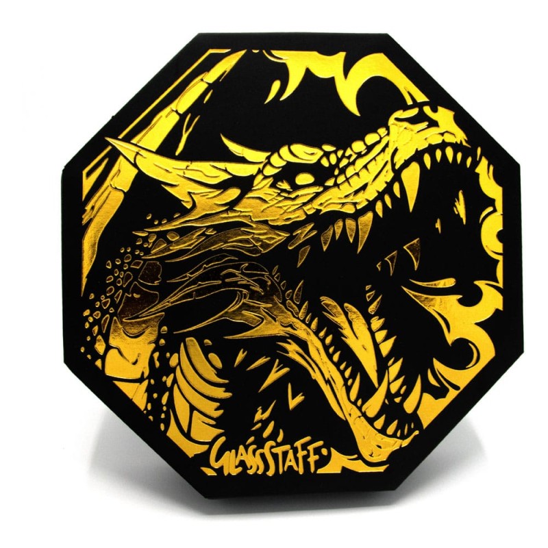 CritStones Arena Dice Tray Black Dragon (Yellow Lid) | 8721117601974