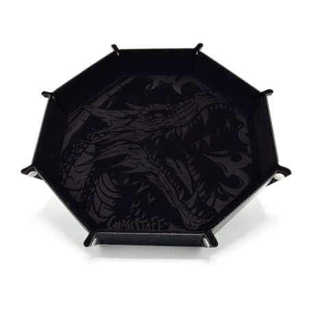 CritStones Folding Dice Tray Dragon Skin XL Edition Black | 8721117602070