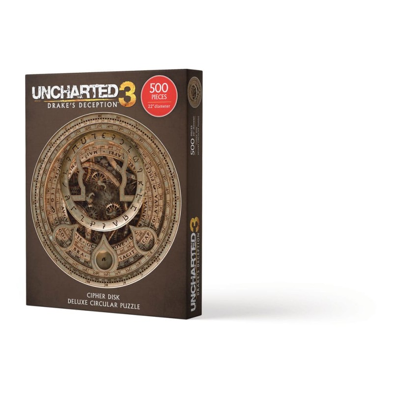 Uncharted Jigsaw Puzzle Cipher Disk Circular Deluxe (500 pieces) | 0761568013696