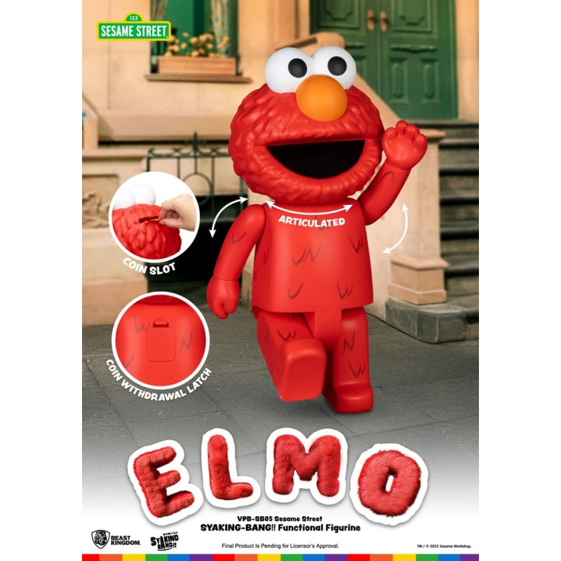 Sesame Street Syaing Bang Vinyl Piggy Bank Elmo 47 cm | 4711385251999