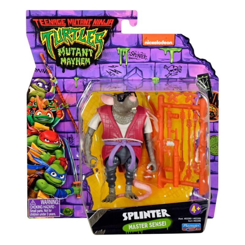 Tortues Ninja: Mutant Mayhem figurine Splinter 10 cm  | 0043377355069