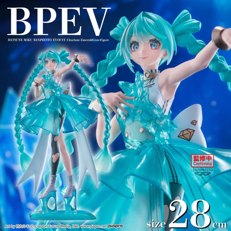 Hatsune Miku statuette PVC Clearluxe  Emerald Gem 28 cm | 4983164293265