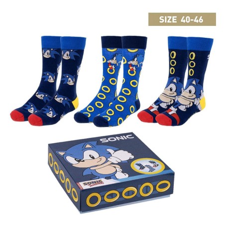 Sonic the Hedgehog pack 3 paires de chaussettes Sonic 40-46  | 8445484333428