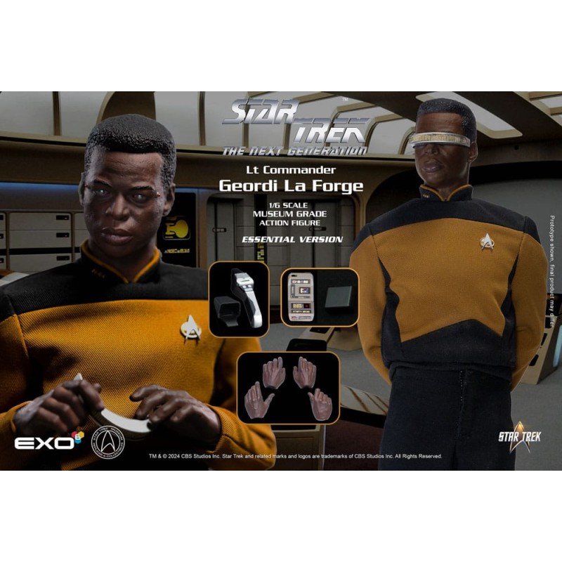 Star Trek: The Next Generation figurine 1/6 Lt. Commander Geordi La Forge (Essentials Version) 28 cm | 0656382725316