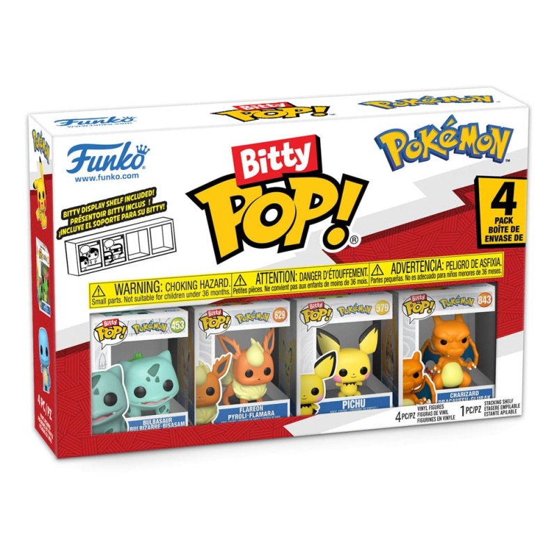 Pokémon pack 4 figurines Bitty POP! Vinyl Series 3 2 cm | 0889698811347